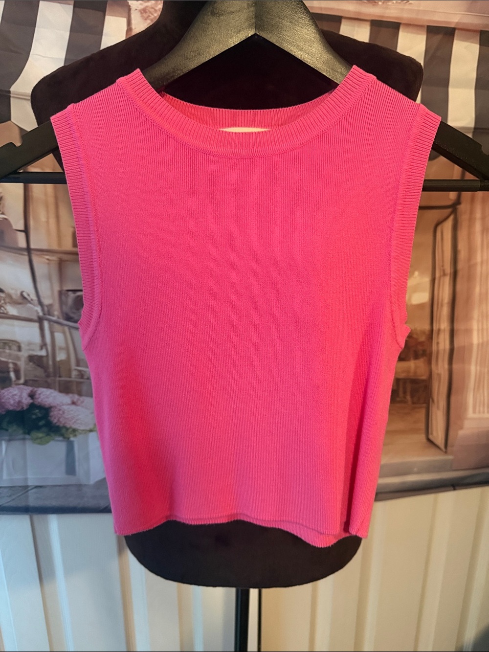 Zara Hot Pink Sleeveless Knit Tank Top